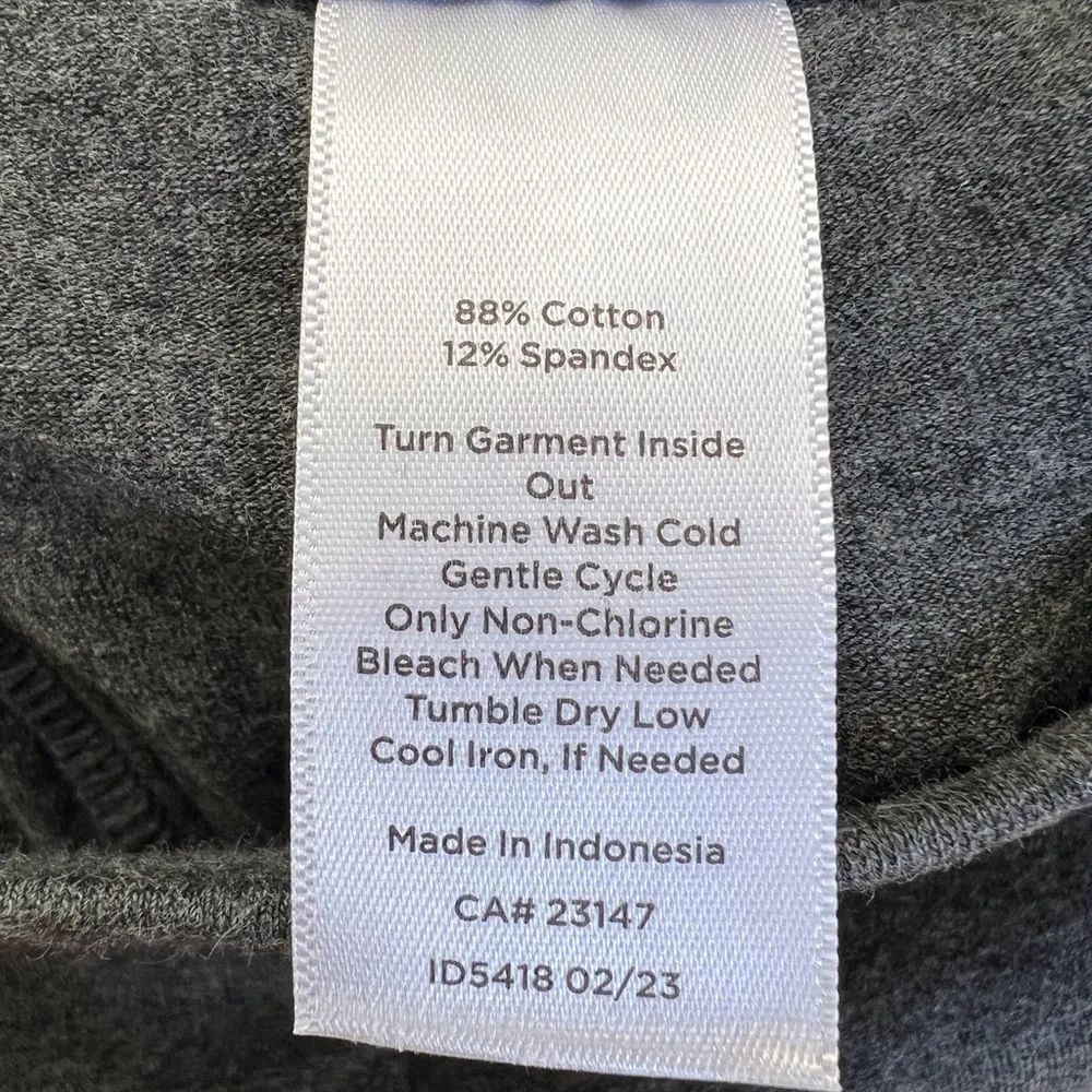 TALBOTS Cotton Deep Dove Grey Heather Leggings - Picture 4 of 5